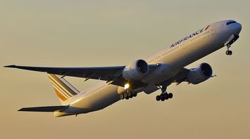 white airfrance airliner