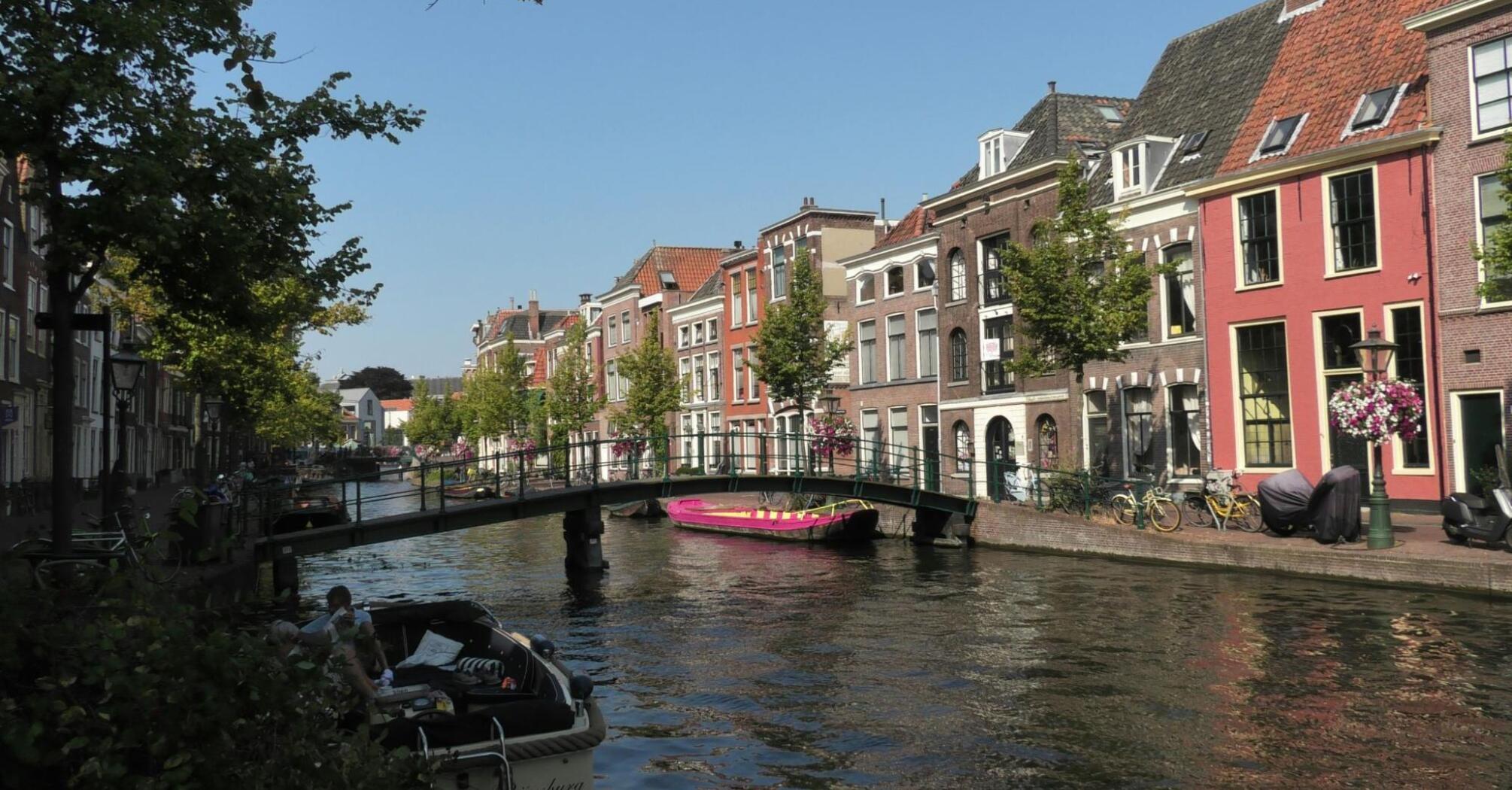 The boats in the cannal in Leiden