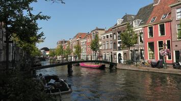 The boats in the cannal in Leiden
