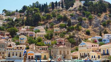 The majestic island of Symi, in Dodecanese, Greece