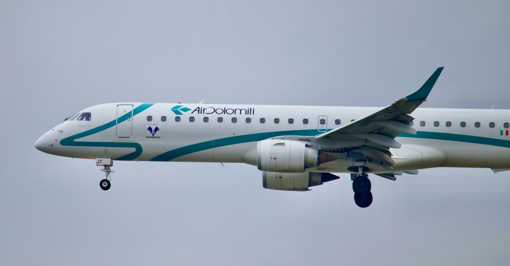 Air Dolomiti airplane in flight