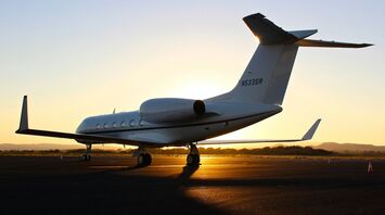 Private Jet on landing