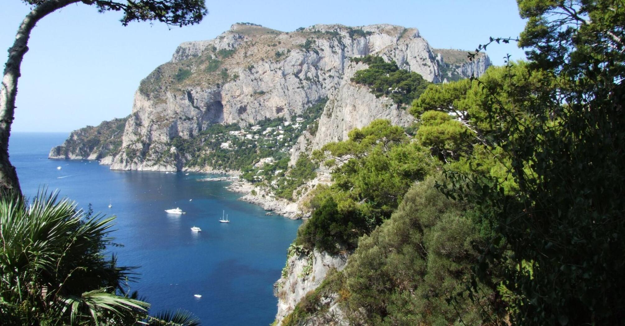 Amalfi coast landscape from the mountain