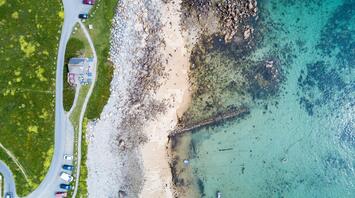 Natural harbour and its a popular swimming spot in Le Valle, Guernsey