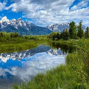 Vacationing against the backdrop of the Wyoming wilderness