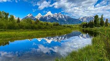 Vacationing against the backdrop of the Wyoming wilderness