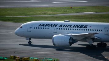 Japan Airlines plane on the runway
