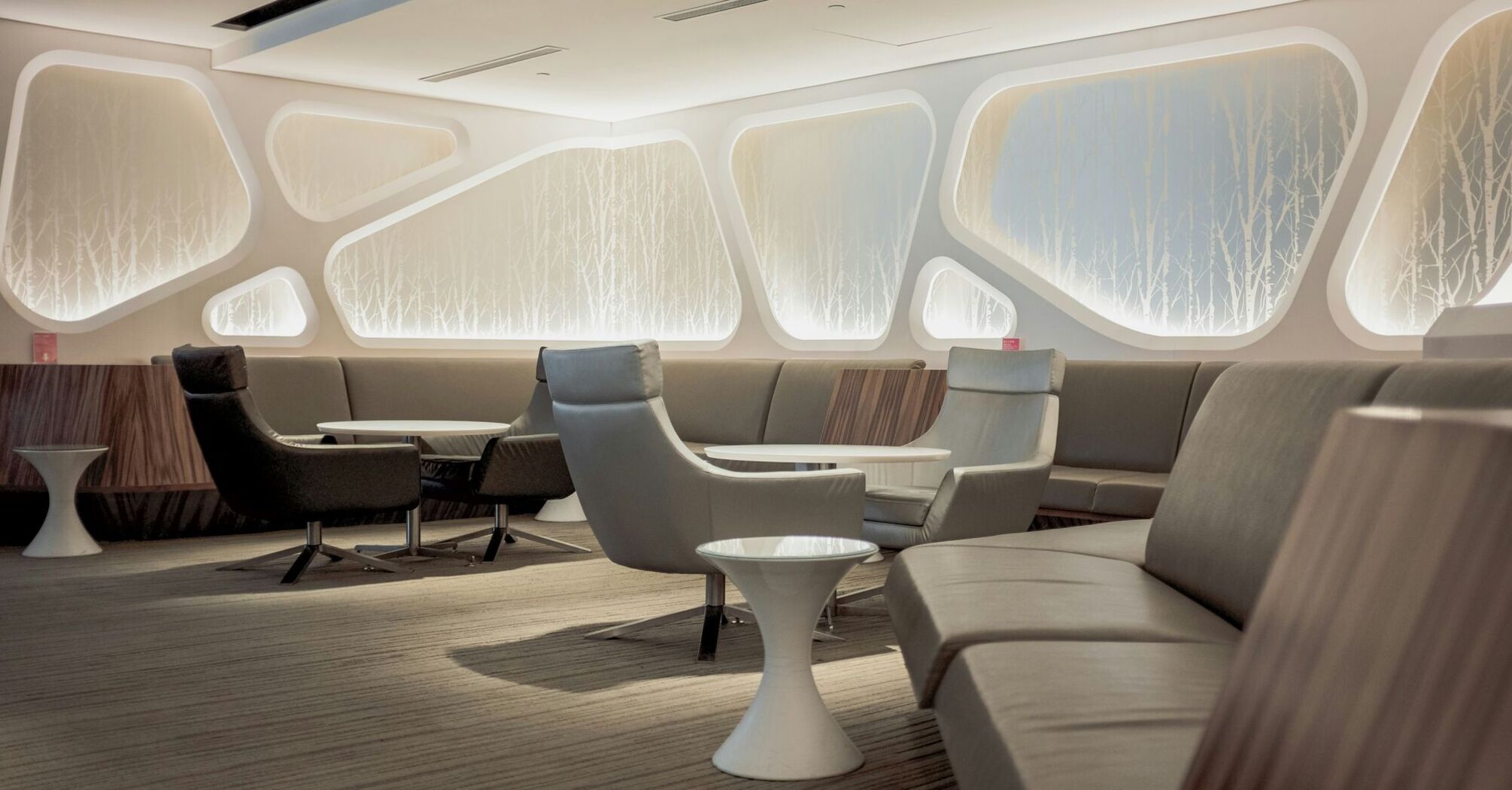 white and brown airport lounge