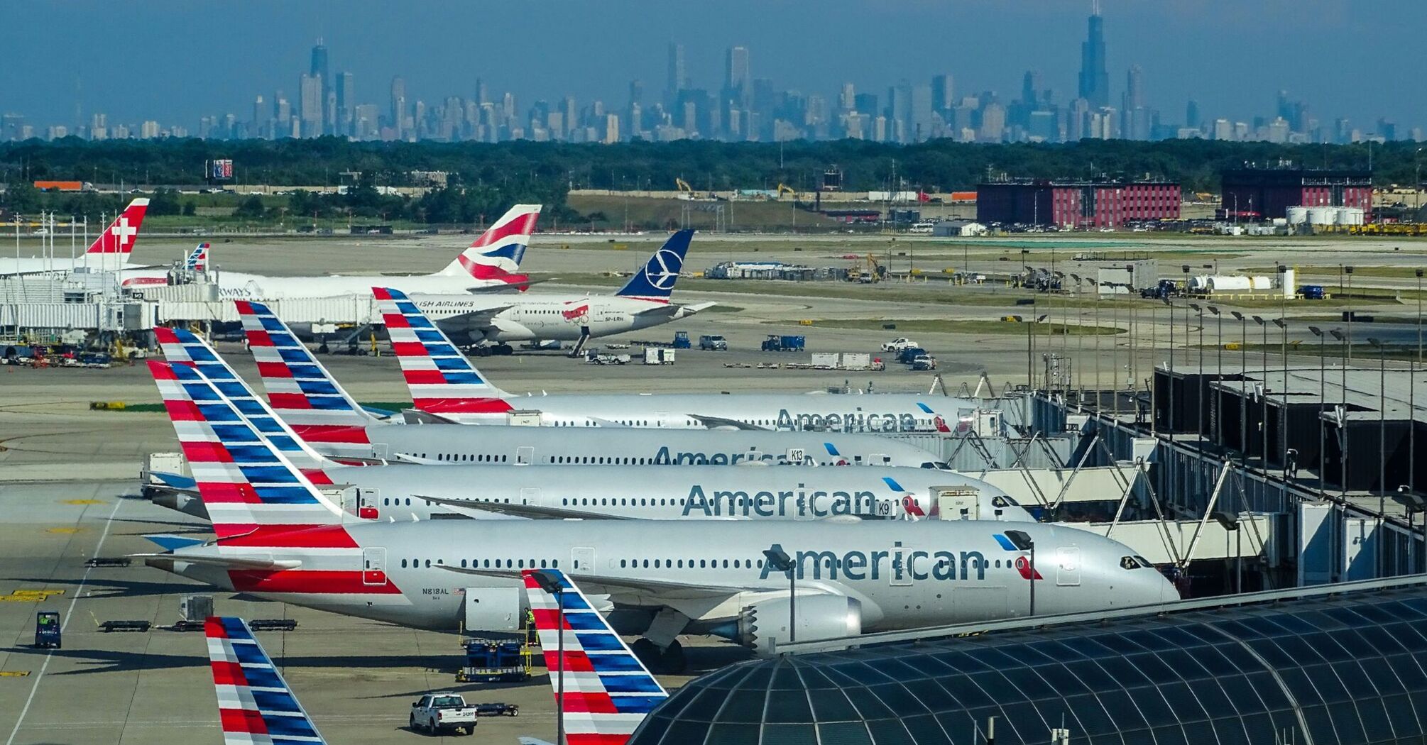 American Airlines planes on airport