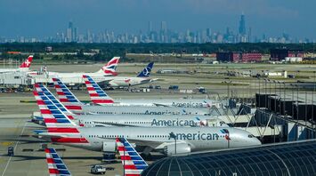 American Airlines planes on airport