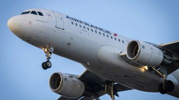 Air France plane preparing for landing