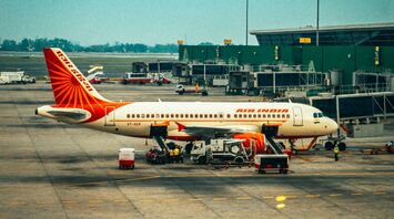 Grounded Airindia aircraft on an Indian airport