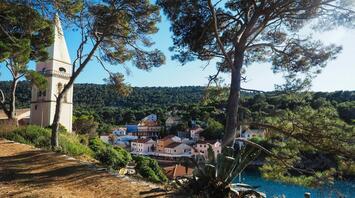 Hike in the forest with a beautiful view in Croatia