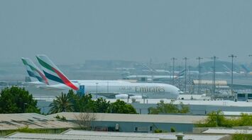 Emirates aircrafts at Dubai International Airport