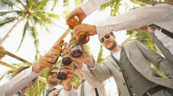 Bachelor party on the beach