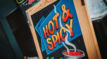 A sign on a door of the street food place in London UK