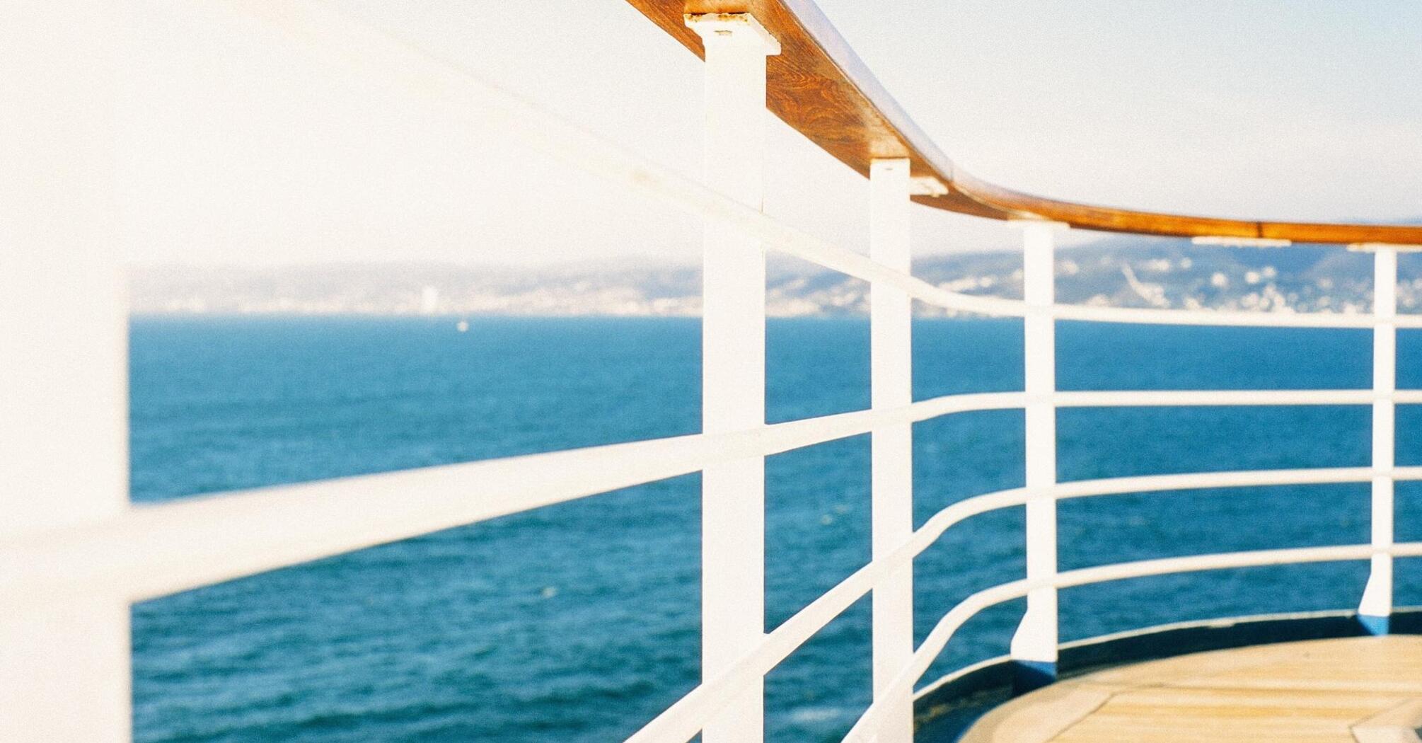 Aboard the ship, enjoying the view of the endless ocean