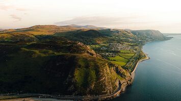 North Wales at sunset.