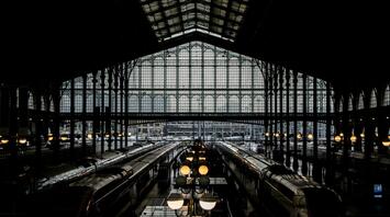 Railway Station in Paris, France