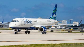 JetBlue airplane on the runway