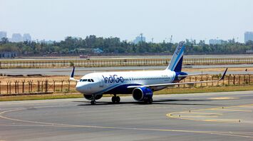 IndiGo airplane on the runway