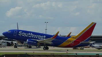 Southwest Airlines plane on runway