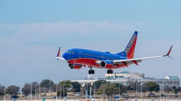 Airbus A320 A commercial airplane prepares to land
