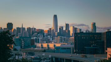 San Francisco skyline at sunset