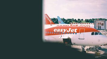 white and orange easyjet plane
