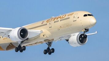 Etihad Airways aircraft in flight