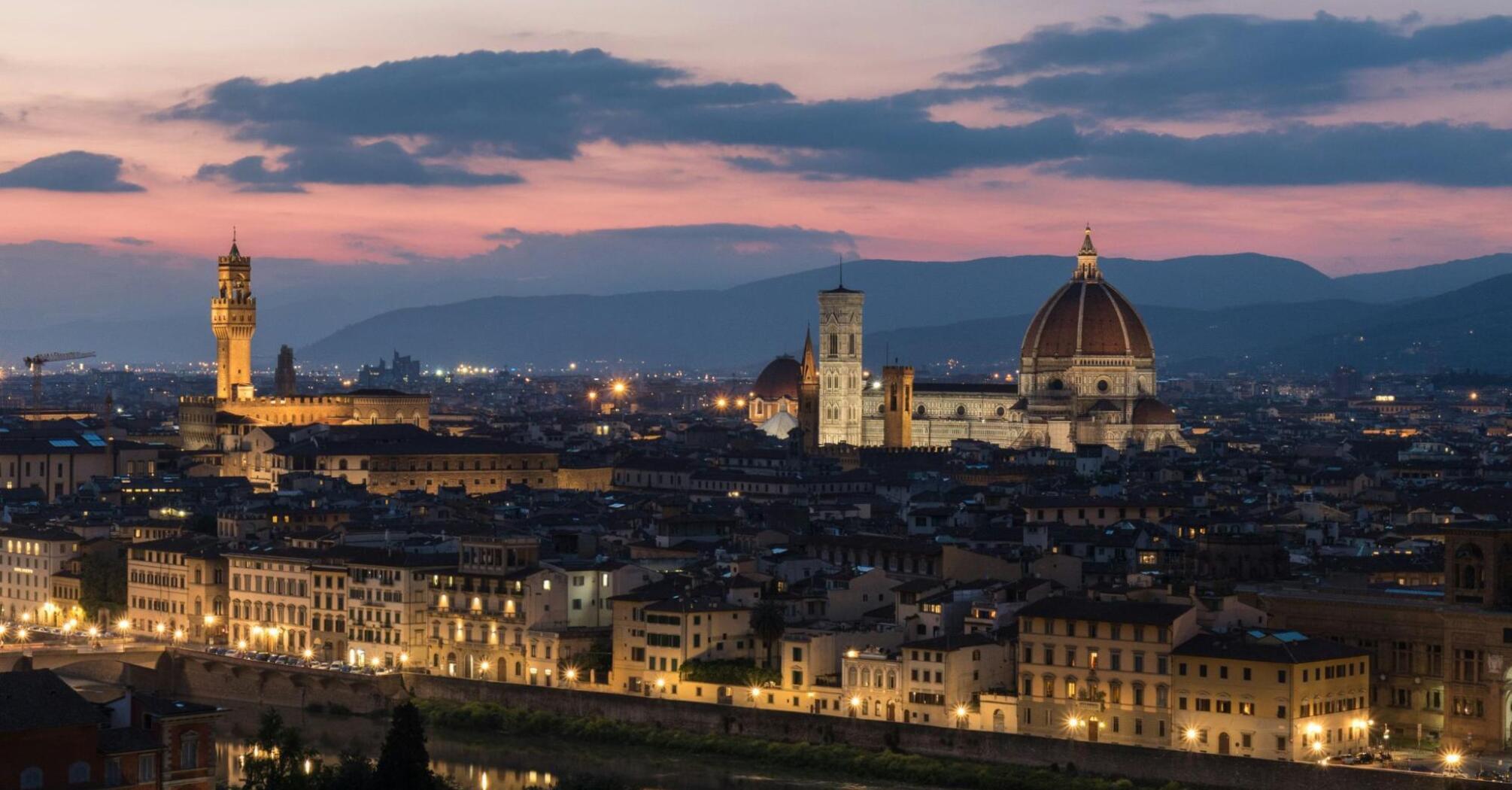 Sunset view of the Florence, Italy