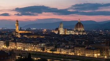 Sunset view of the Florence, Italy