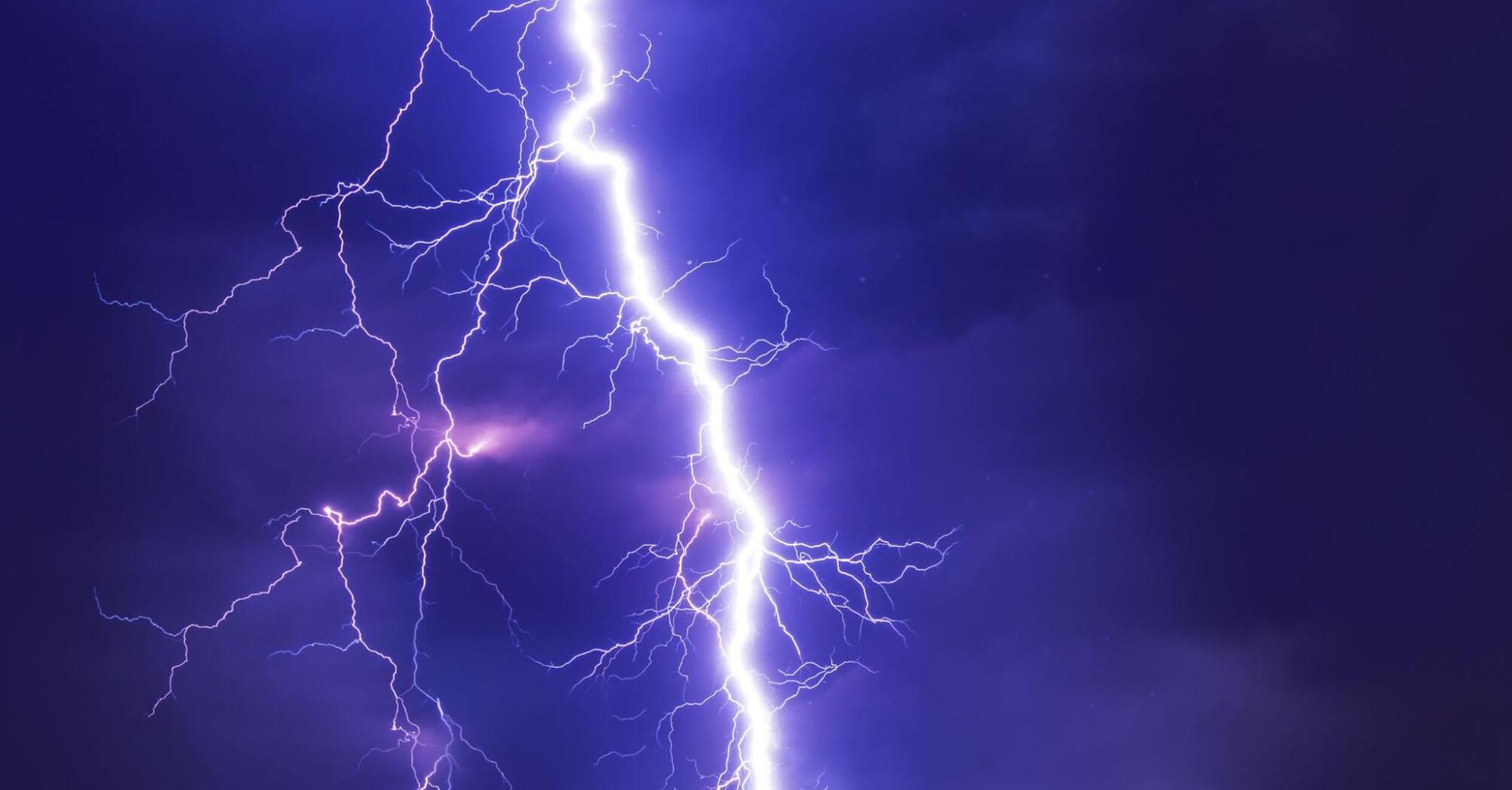 Thunderstorm: Lightning in the sky