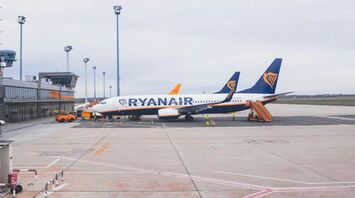Ryanair plane at airport