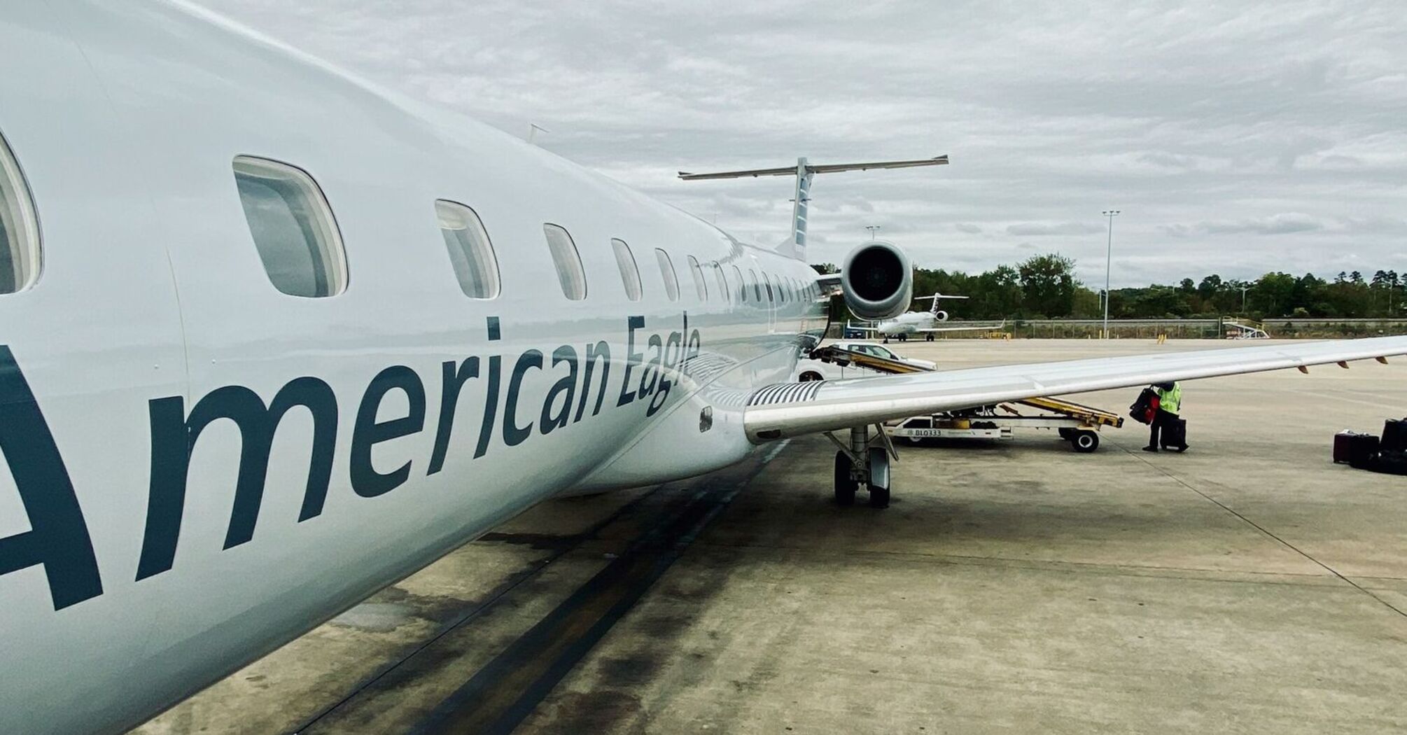 American Eagle airplane on tarmac