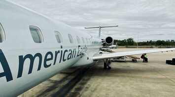 American Eagle airplane on tarmac
