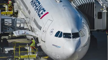 white air france airplane