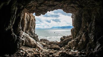 cave view during daytime