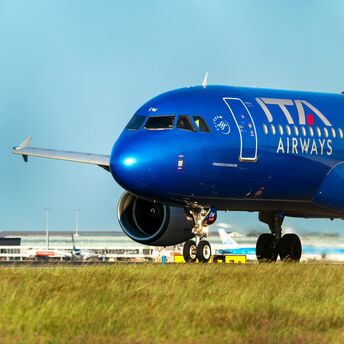 ITA Airways airplane on runway