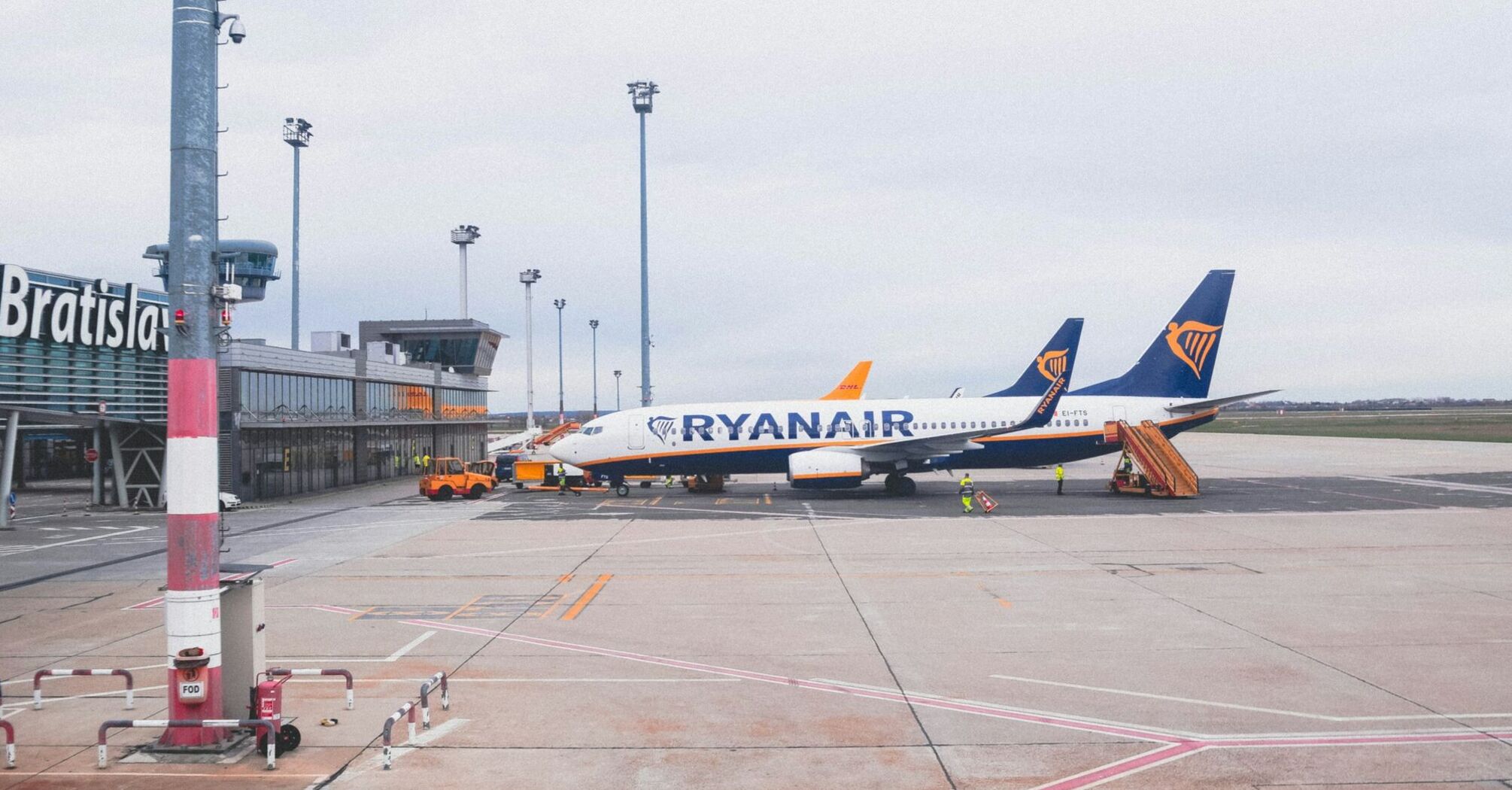 Ryanair airplane at Bratislava airport