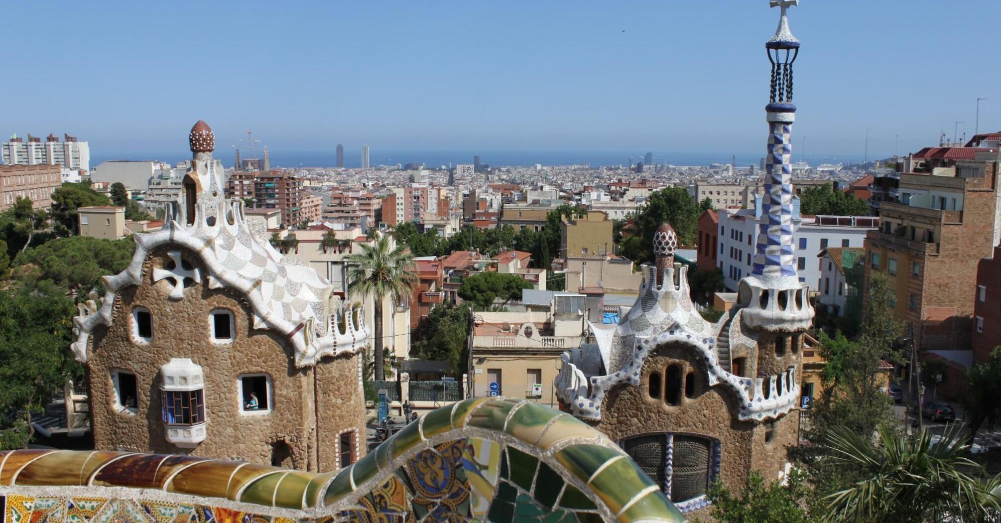 A view of Barcelona from Park Güell, one of Antoni Gaudí's most famous creations