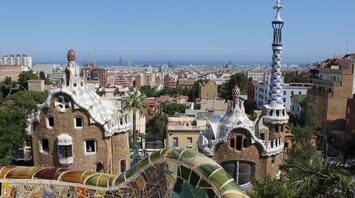 A view of Barcelona from Park Güell, one of Antoni Gaudí's most famous creations