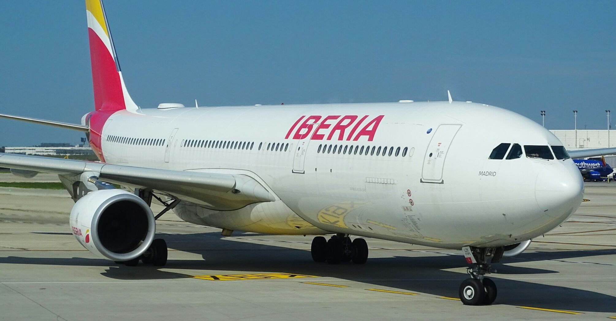 Iberia airplane on the tarmac
