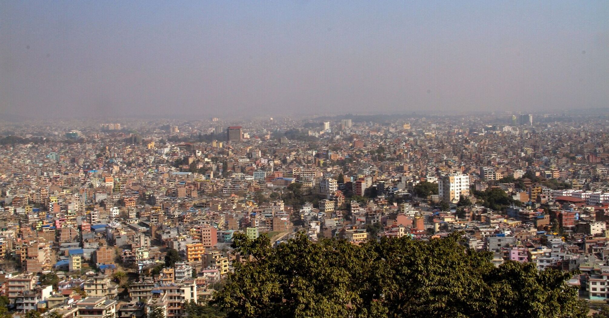 Aerial view of Kathmandu cityscape