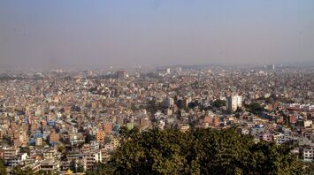 Aerial view of Kathmandu cityscape