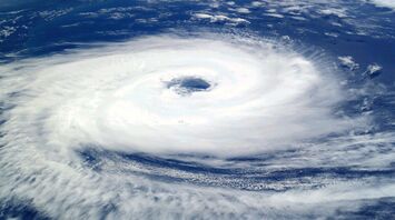 Satellite view of Typhoon