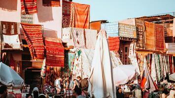 Rug sales in Marrakesh