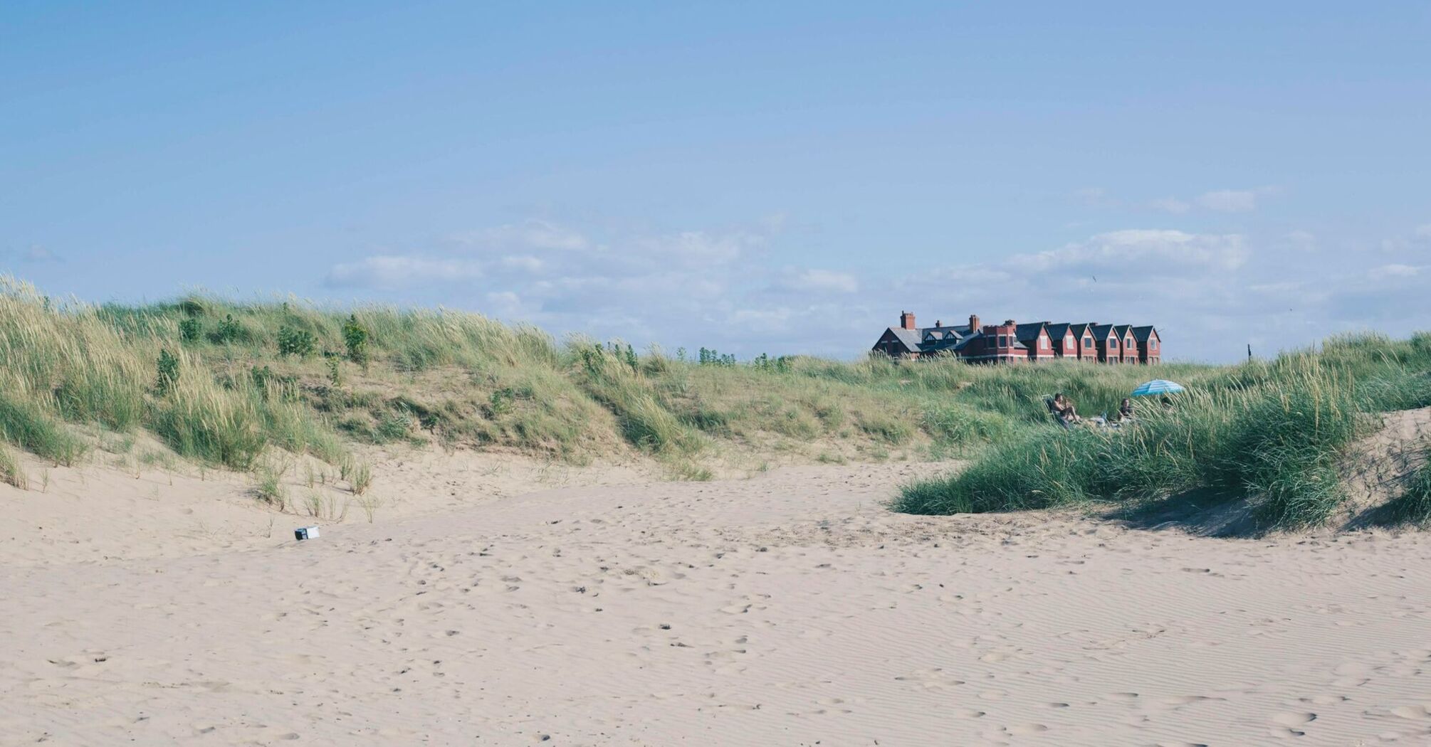 Sandy dunes at Ainsdale Beach, Southport, UK