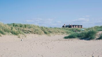 Sandy dunes at Ainsdale Beach, Southport, UK