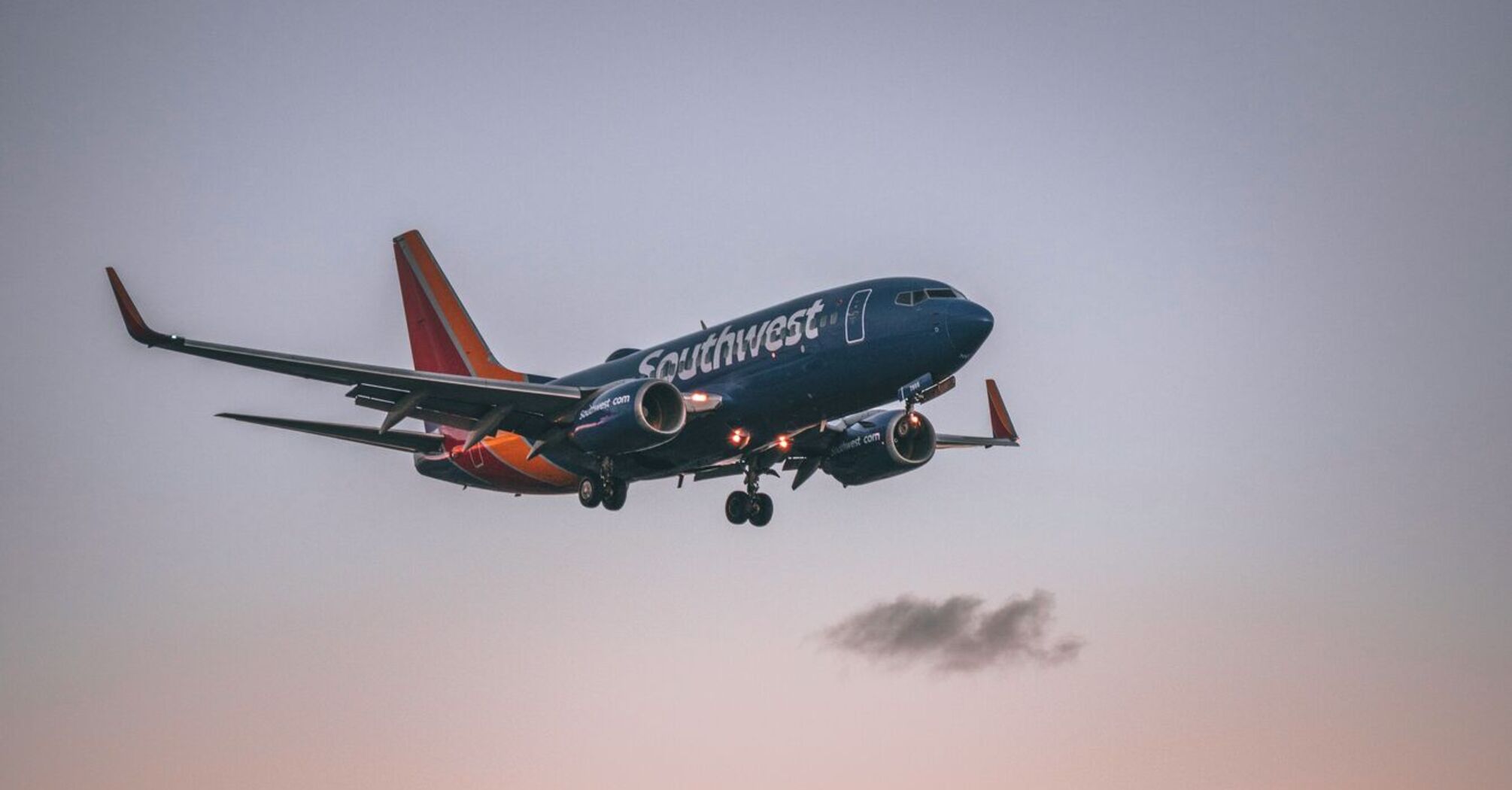 Southwest landing at LAX